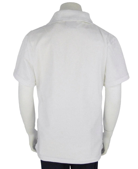 School Uniform - School Uniform Unisex White Short Sleeve Polo