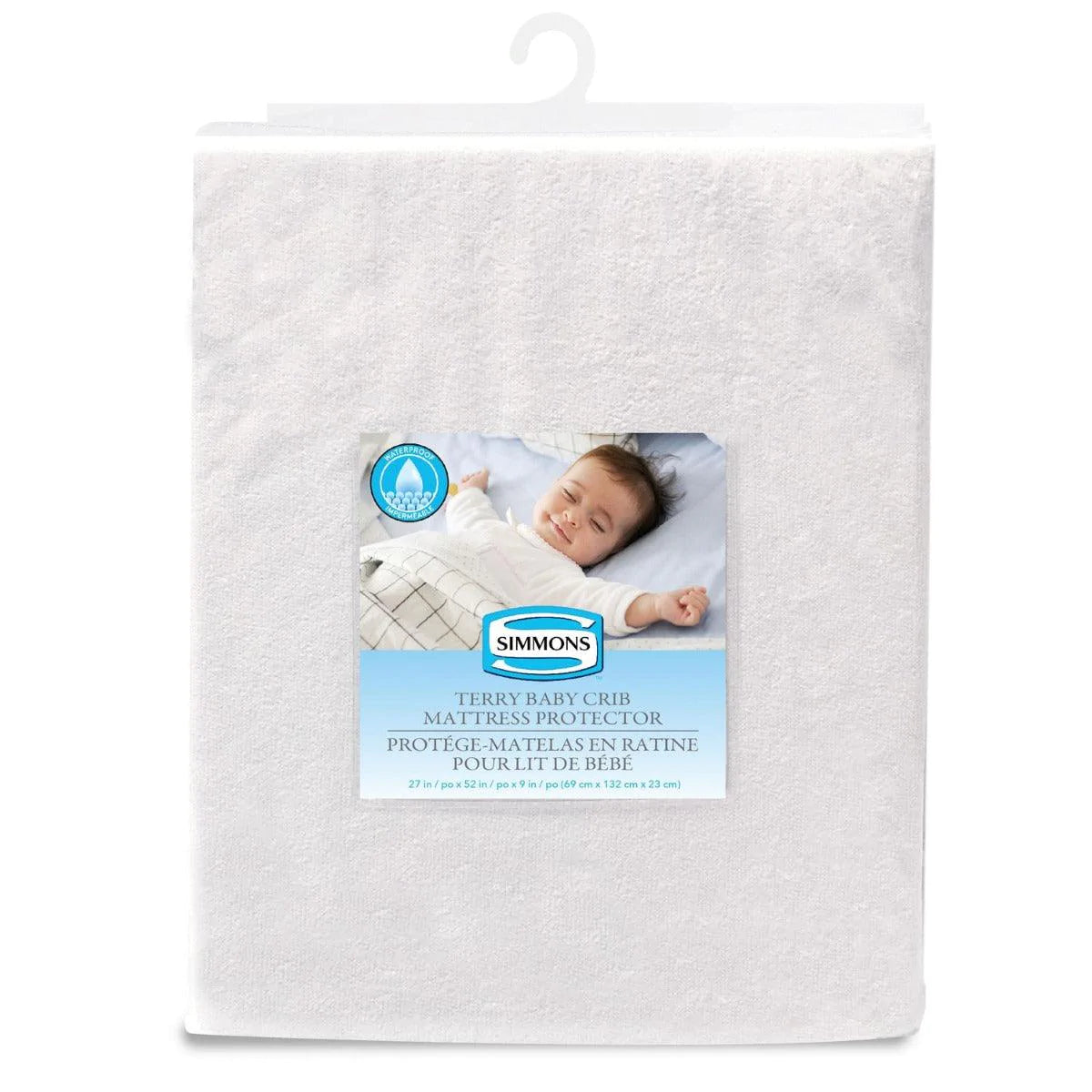 Simmons Terry Baby Crib Mattress Protector Goldtex