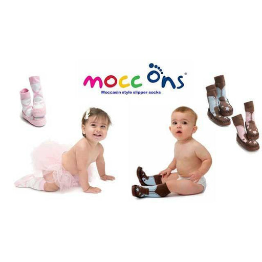 Sock Ons® - Sock Ons® Mocc Ons Navy Sneaker - Baby & Infant Slipper Socks