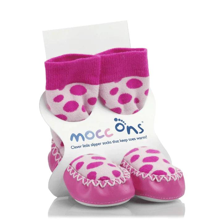 Sock Ons® - Sock Ons® Mocc Ons - Pink Polka