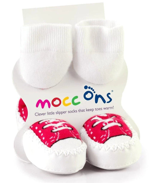 Sock Ons® - Sock Ons® Mocc Ons Red Sneaker - Baby & Infant Slipper Socks