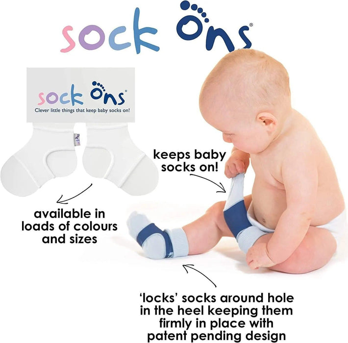 Sock Ons® - Sock Ons White - Keeps baby's socks on