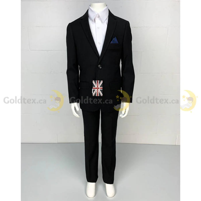 Soul of London® - Soul of London® 2 Piece Boys Black Suit
