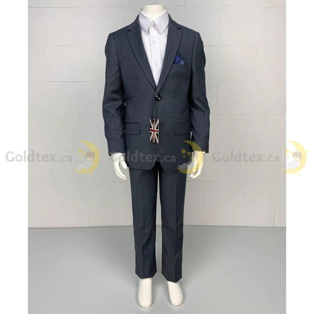 Soul of London® - Soul of London® 2 Piece Charcoal Kids Suit
