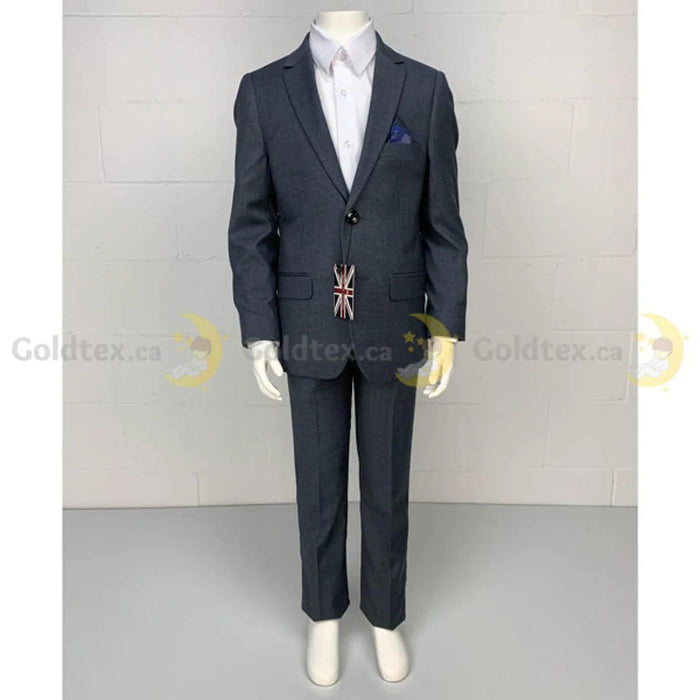 Soul of London® - Soul of London® 2 Piece Charcoal Kids Suit