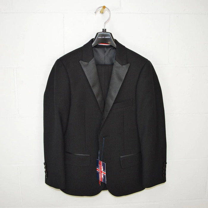 Soul of London® - Soul of London® Black Tuxedo with Diamond Overlay SOSU201181