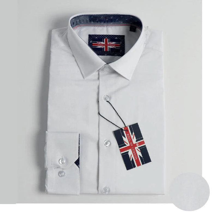 Soul of London® - Soul of London® Goldtex Kids Dress Shirt - White