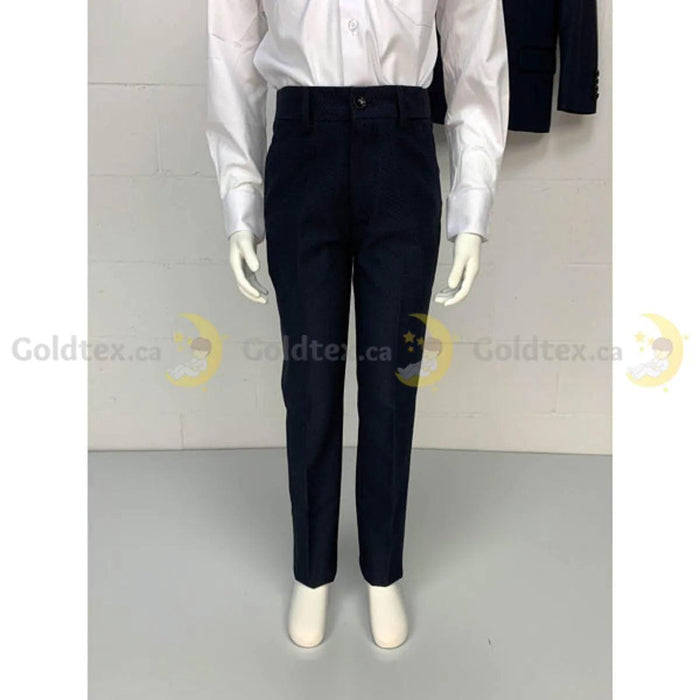 Soul of London® - Soul of London® Kids Navy Tuxedo w/ Black overlay & Lapels