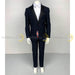 Soul of London® - Soul of London® Kids Navy Tuxedo w/ Black overlay & Lapels