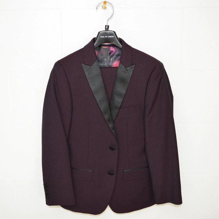 Soul of London® - Soul of London® SOSU191181 - Burgundy Tuxedo for kids