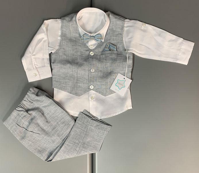 Stella® - Stella Baby Boy Baptism Outfit - Made in Italy