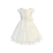 Sweet Kids® - Pleated satin & peek a boo tulle dress with bow - SK711