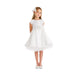 Sweet Kids® - Pleated satin & peek a boo tulle dress with bow - SK711