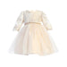 Sweet Kids® - Sweet Kids Baby Girls Champagne Lattice Embroided Dress SKB871