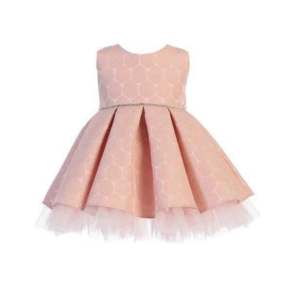 Sweet Kids® - Sweet Kids® Full Pleated Metallic Jacquard Easter Dress SKB788