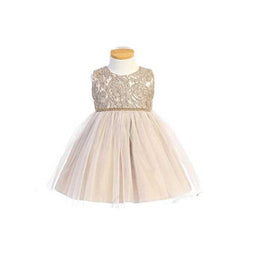 Sweet Kids® - Sweet Kids® Infant Fancy Dress with Floral Bodice & Diamond Belt SKB805