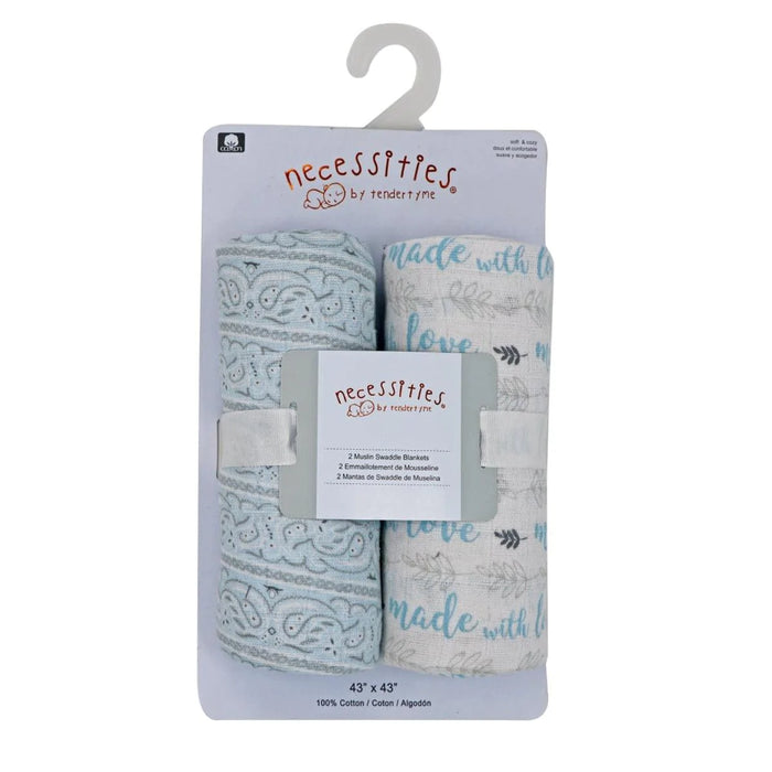 Tendertyme® - Tendertyme® Muslin Swaddle Blankets - 2 Pack