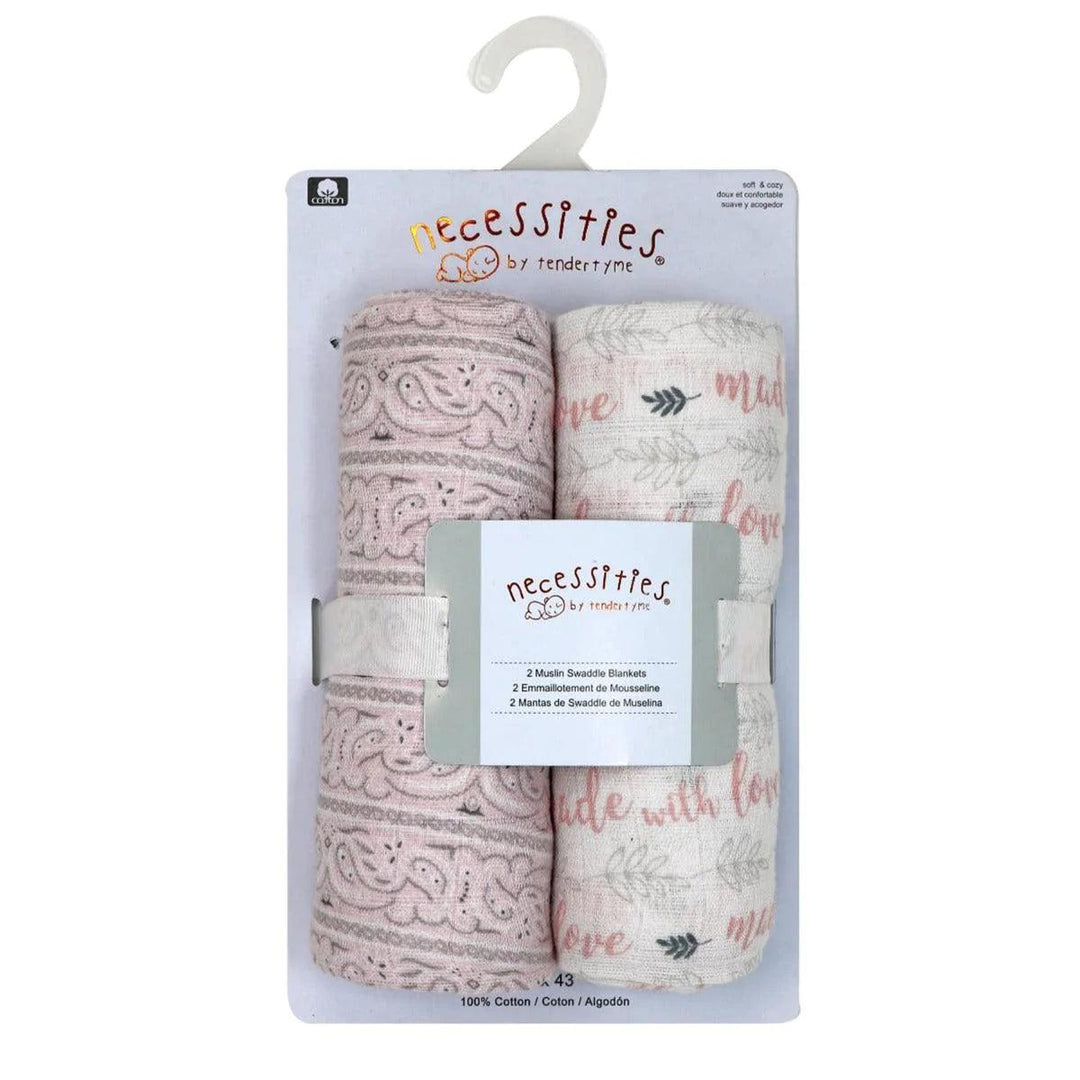Tendertyme® - Tendertyme® Muslin Swaddle Blankets - 2 Pack