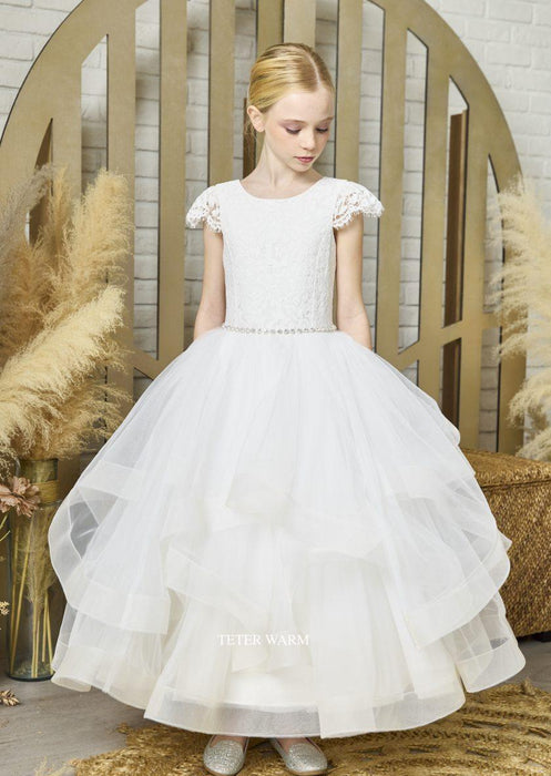 Teter Warm - Teter Warm Communion Dress - Off White - Style DS05