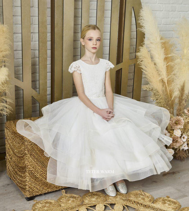Teter Warm - Teter Warm Communion Dress - Off White - Style DS05