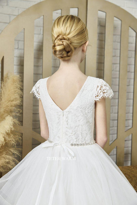 Teter Warm - Teter Warm Communion Dress - Off White - Style DS05
