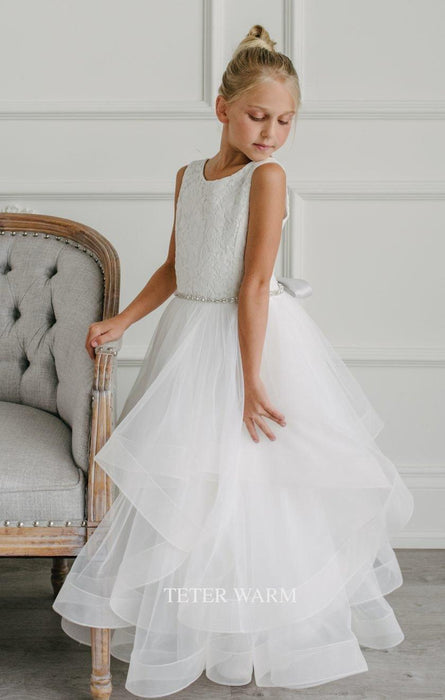 Teter Warm - Teter Warm Communion Dress - Pure White - Style W1601