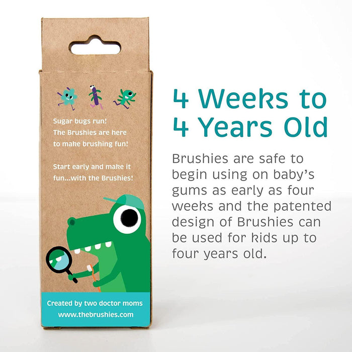 The Brushies - The Brushies - The First Puppet Tooth Brushes - From 4 weeks to 4 yrs - 1 Pack