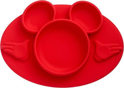 The First Years® - The First Years Disney Mickey Mouse Silicone Placemat with Stainless Steel Fork & Spoon 3 Piece Set