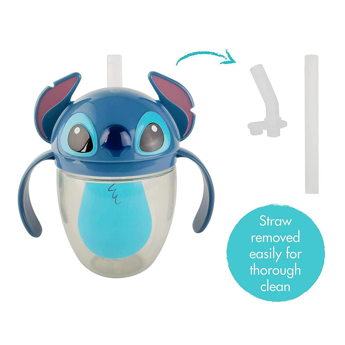 The First Years® - The First Years - Stitch Flip Top Straw Trainer Cup, 7 Oz