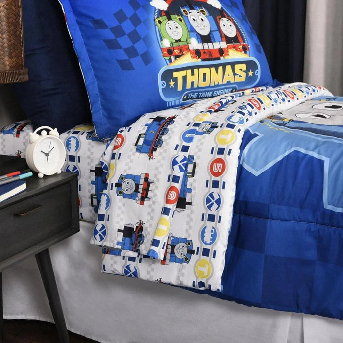 Thomas & Friends® - Thomas & Friends® 4-Piece Kids Twin Bedding Set - Thomas The Train - Royal Blue