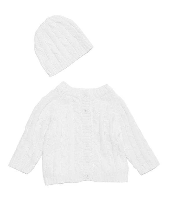 Tots Fifth Avenue® - Tots Fifth Avenue® Cable Knit Cardigan with Hat