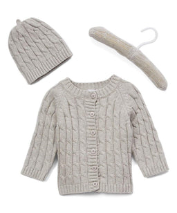 Tots Fifth Avenue® - Tots Fifth Avenue® Cable Knit Cardigan with Hat
