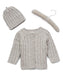 Tots Fifth Avenue® - Tots Fifth Avenue® Cable Knit Cardigan with Hat