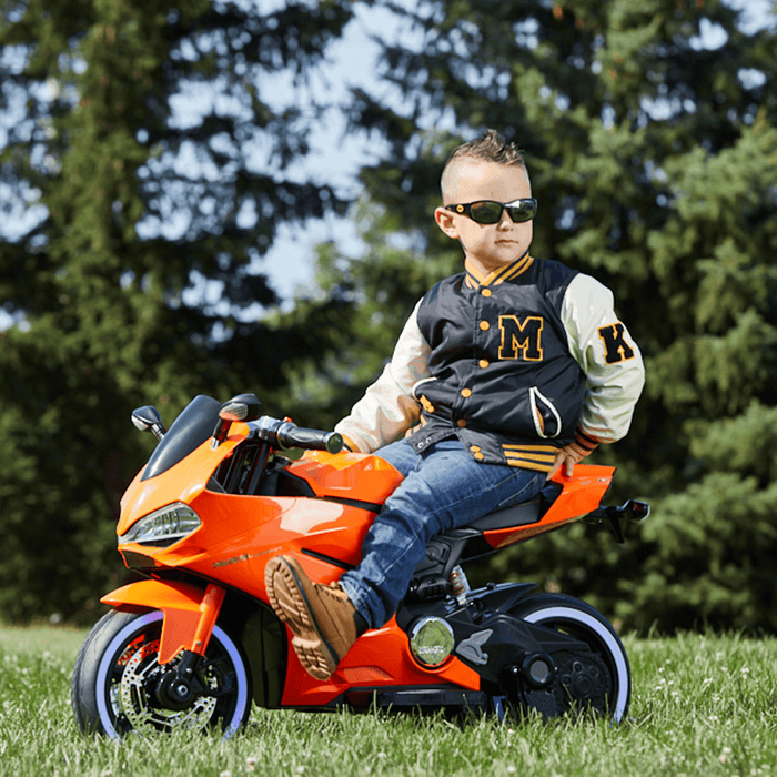 Voltz Toys - Voltz Toys 12V Licensed Ducati Kids Single Seater Motorcycle with Training Wheels