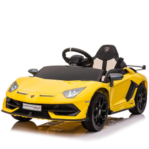 Voltz Toys - Voltz Toys 12V Single Seater Kids Licensed Lamborghini Aventador SVJ with Hoverboard