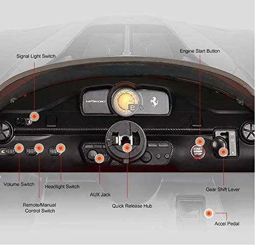 Voltz Toys - Voltz Toys Kids Ferrari LaFerrari Single Seater with Leather Seat and Remote Control