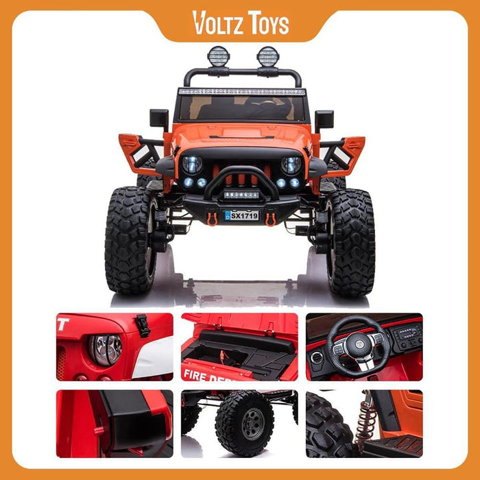 Voltz Toys - Voltz Toys Kids Off-Road Truck Lifted Jeep Double Seater 12V