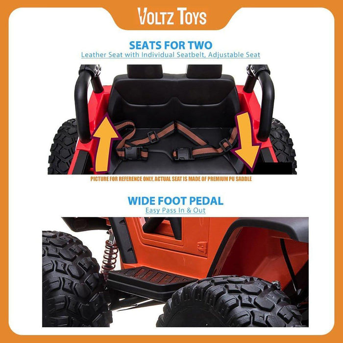Voltz Toys - Voltz Toys Kids Off-Road Truck Lifted Jeep Double Seater 12V