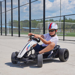 Voltz Toys - Voltz Toys Kids Single Seater GoKart Outdoor Racer Drifter with Seat Belt 24V High-Speed