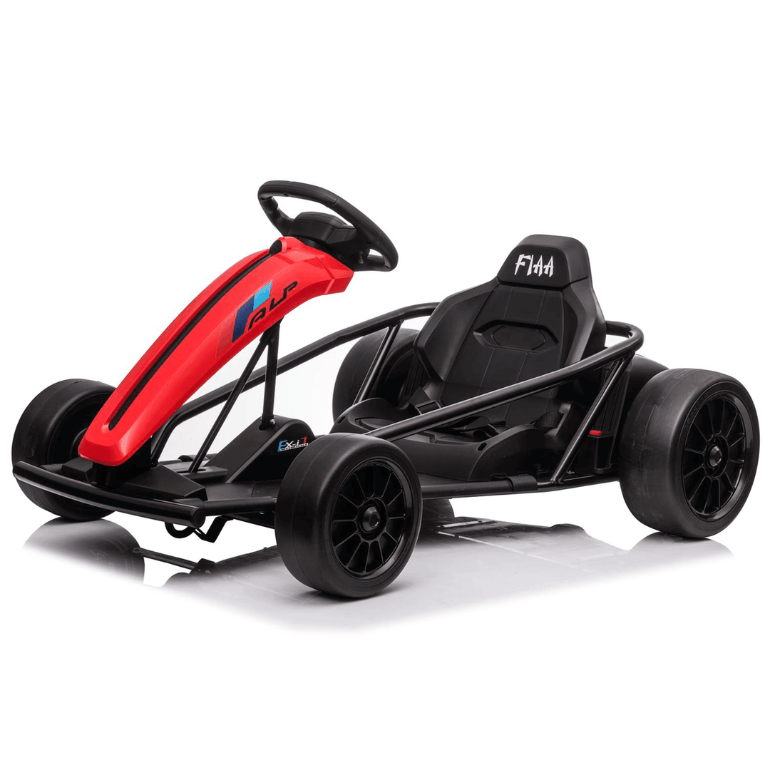 Voltz Toys - Voltz Toys Kids Single Seater GoKart Outdoor Racer Drifter with Seat Belt 24V High-Speed
