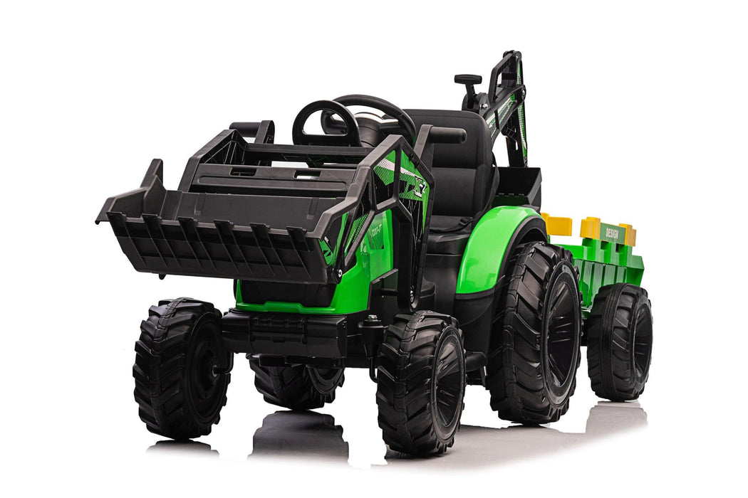 Voltz Toys - Voltz Toys Kids Single Seater Realistic Farm Tractor Agricultural Vehicle with Diggers