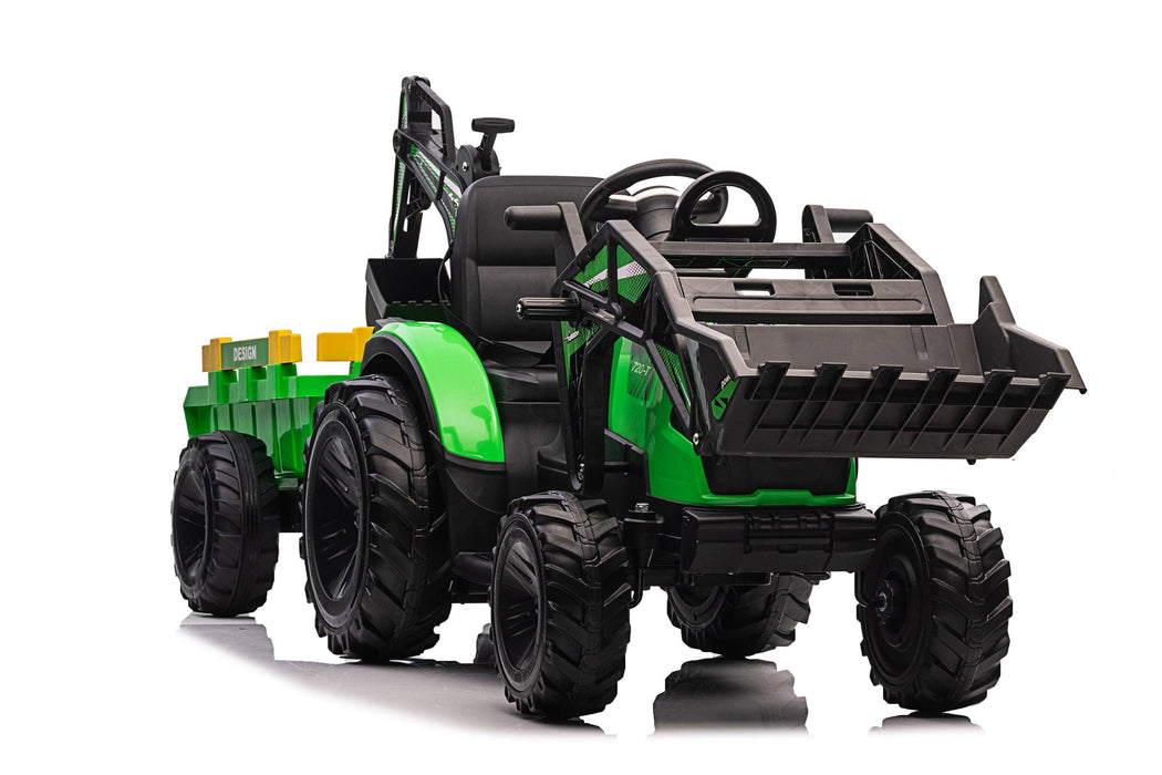 Voltz Toys - Voltz Toys Kids Single Seater Realistic Farm Tractor Agricultural Vehicle with Diggers