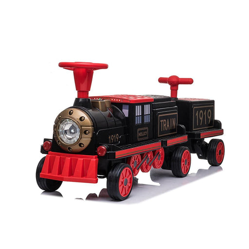 Voltz Toys - Voltz Toys Locomotive Ride-On Train with Carriage for Kids and Parents 12V - 4 seater