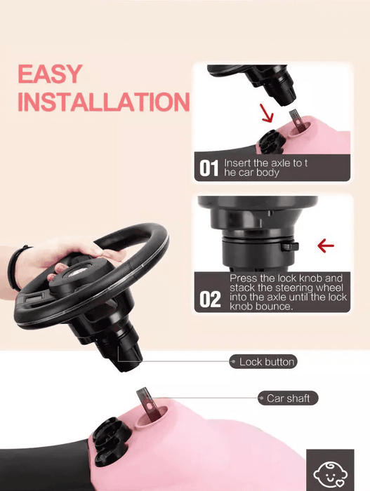 Voltz Toys - Voltz Toys Rastar Volkswagen Beetle Kids Foot to Floor Push Along Ride-On Car