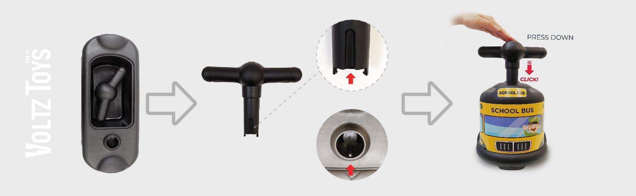 Voltz Toys - Voltz Toys School Bus Baby Walker Pedal Racer Car Foot to Floor