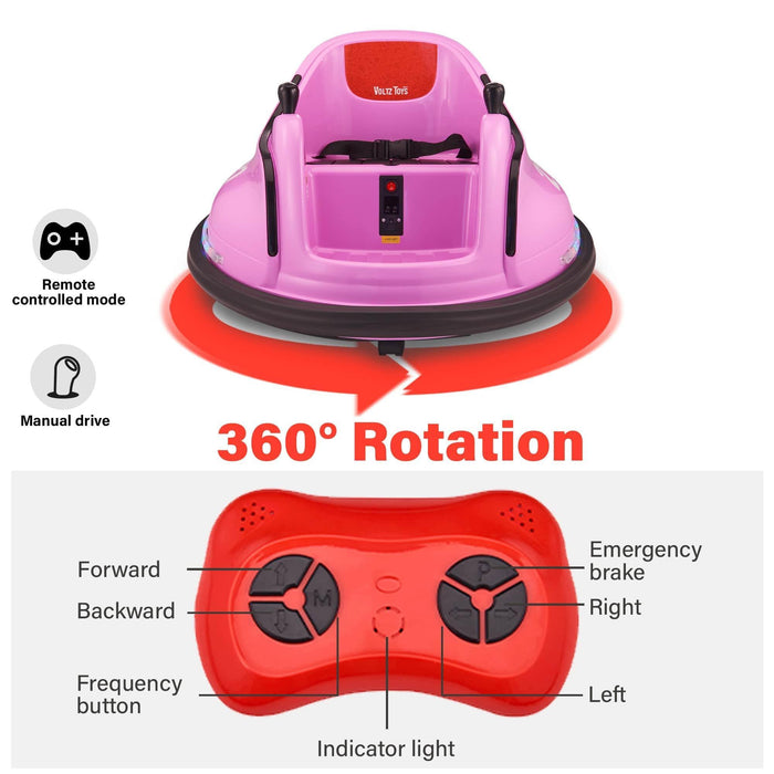 Voltz Toys - Voltz Toys Single Seater 12V Kids Bumper Car 360° Rotation with Remote Control