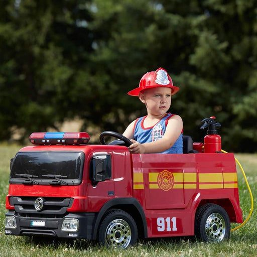 Voltz Toys - Voltz Toys Single Seater Kids Fire Truck with Simulated Fireman Equipment 12V