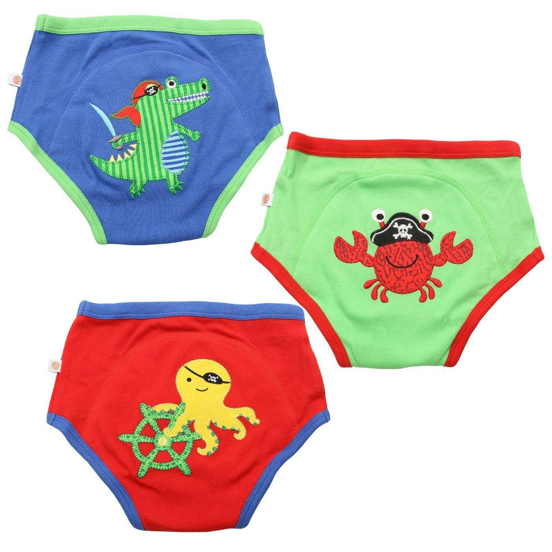 Zoocchini® - Zoocchini Organic Cotton 3 Piece Potty Training Pant Set - Pirate Pals 2T/3T